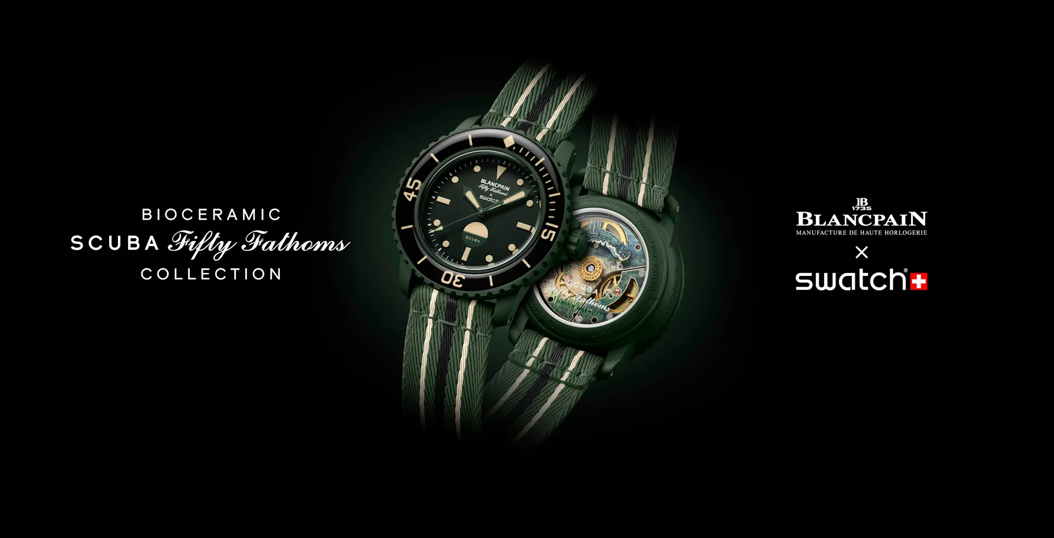 Ocean-inspired, adventure-approved: GREEN ABYSS joins the Blancpain x Swatch Bioceramic Scuba Fifty Fathoms Collection